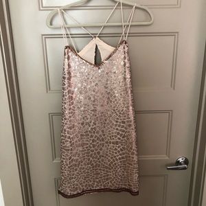 Saylor Metallic cocktail dress